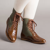 Anne Boots (Brown/Olive)