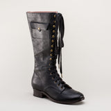 Bessie Vintage Aviator Boots (Black)