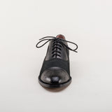 Gladys Vintage Cap Toe Oxfords (Black)