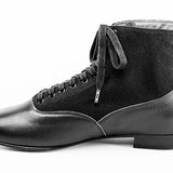 Larkspur Wool/Leather Lace-Up Boots (Black/Black)